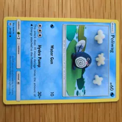 POLIWAG 30/149 POKEMON CARD (SUN AND MOON SET) ASAKO ITO CROCHET - Image 2