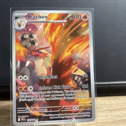 Pokemon Destined Rivals EX Blaziken 192/182 NM Full Art illustration Rare Card - Image 3