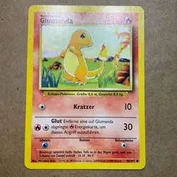 Charmander 046/102 Base Set Regular - German - Glumanda - LP+ - Image 1