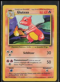 Glutexo Charmeleon Base Set Grundset 24 NM German Pokemon - Image 1