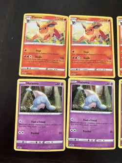 Pokemon TCG SWSH Black Star Promos Lot x9 Flareon Hatenna Noctowl Promo - Image 2