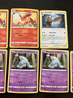 Pokemon TCG SWSH Black Star Promos Lot x9 Flareon Hatenna Noctowl Promo - Image 3