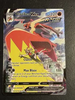 Pokemon TCG Blaziken VMAX Holo Ultra Rare Card 21/198 - Image 1