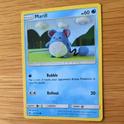 MARILL 34/147 POKEMON CARD (BURNING SHADOWS SET) ASAKO ITO CROCHET - Image 4