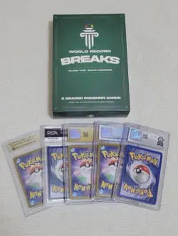 World Record Breaks, 5 Graded Pokemon Cards, PSA, BGS, CGC 1 Of 1 Slab, (No Box) - Image 1
