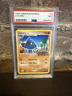 2009 POKEMON RUMBLE #12 LUCARIO PSA 9 LOW POP - Image 1