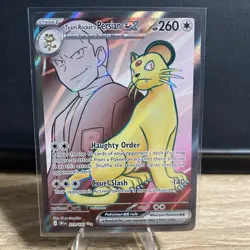 Pokemon TCG Team Rockets Persian EX Full Art 219/182 Destined Rivals Ultra Rare - Image 1