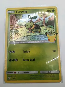 Turtwig Holo 4/25 Pokemon Card 2021 McDonalds Promo LP 25 Anniversary - Image 1
