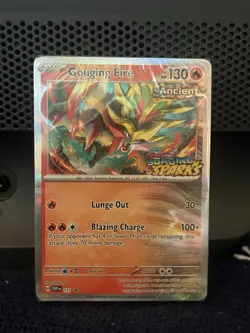 SEALED Pokemon TCG Gouging Fire SV08 Surging Sparks Prerelease 40-Card Deck - Image 1
