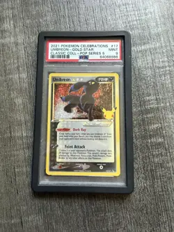 Pokemon Umbreon Celebrations- Gold Star Classic Collection #17 PSA 9 MINT - Image 1