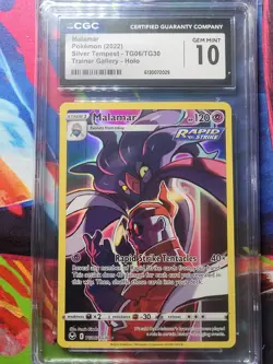 Pokemon Malamar CGC GEM MINT 10 Silver Tempest TG06/TG30 Ultra Rare Holo - Image 3