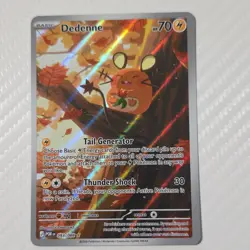 Pokemon TCG Dedenne Full Art Holo Basic Lightning 70 HP 30 ATK 093/088 POR 2026 - Image 1