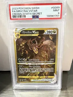 2023 POKEMON SWORD & SHIELD CROWN ZENITH SECRET FULL ART/GIRATINA VSTAR PSA 9 - Image 1