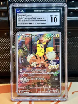 The Pokemon Company CGC 10 Detective Pikachu 098/SV-P Sv-P Promo Holo Japanese - Image 1