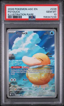 2026 POKEMON ASC EN-ASCENDED HEROES ILLUSTRATION RARE #226 PSYDUCK PSA 10 - Image 1