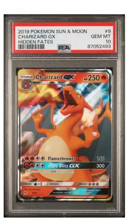 2019 POKEMON SUN & MOON HIDDEN FATES #9 CHARIZARD GX PSA 10 - Image 1