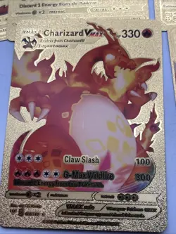 Pokemon Gold 10 Cards Set Tag Team Charizard Pika Blastoise - Image 3