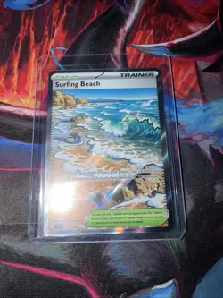 Surfing Beach 114/086 Pokemon Chaos Rising Full Art NM - Image 4