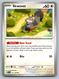 Pokemon TCG SV01: Scarlet & Violet Base Set Skwovet 151/198 - Image 1