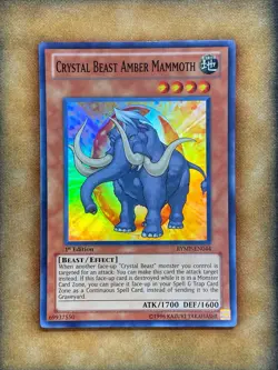 Yugioh Crystal Beast Amber Mammoth RYMP-EN044 Super Rare 1st Ed NM - Image 1