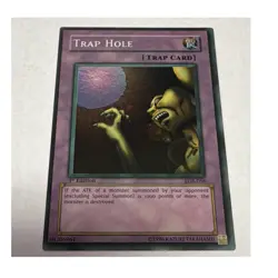 Yu-Gi-Oh! Wavy Trap Hole LOB-058 Legend of Blue Eyes 1st Ed Super Rare Holo EN - Image 1
