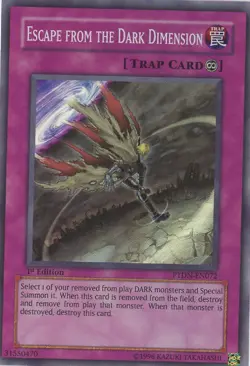 Yugioh Escape From The Dark Dimension Super Rare NM - Image 1