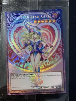 Konami Yu-Gi-Oh! Dark Magician Girl 1st Ed Foil Rare Auto EN 2020 2000/1700 - Image 3