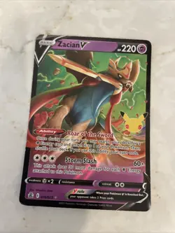 Pokemon Cards (2) Zacian V 2021 Sword And Zamazenta V 2020 Shield Set - Image 3