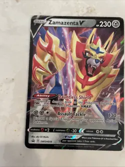 Pokemon Cards (2) Zacian V 2021 Sword And Zamazenta V 2020 Shield Set - Image 4