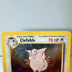 CLEFABLE Pokemon Card 1st Edition Jungle - 1/64 HOLO LP/MP - Image 3