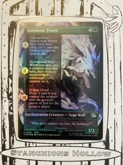 MTG Summon: Fenrir (Borderless) (Foil) - FINAL FANTASY (FIN) U 0372 - Image 1