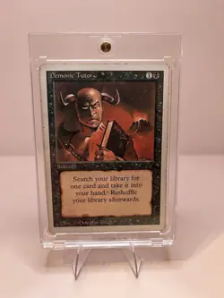 Magic the Gathering Demonic Tutor Revised Edition 3ED MP Vintage - Image 1