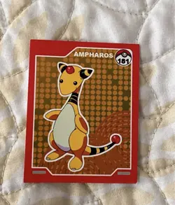 2007 POKEMON POKEDEX Navarrete Sticker #181 AMPHAROS Peru Edition - Image 1