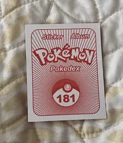 2007 POKEMON POKEDEX Navarrete Sticker #181 AMPHAROS Peru Edition - Image 2
