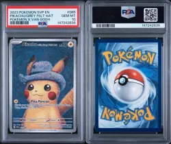 Pokemon TCG Pikachu with Grey Felt Hat SVP Promo #85 EN PSA 10 Full Art Van Gogh - Image 3