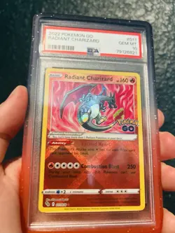 Pokemon TCG Radiant Charizard Holo Card PSA 10, Pokemon Go, 011/078 - Image 1