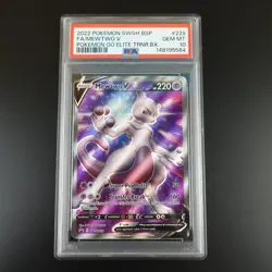 PSA 10 Mewtwo V SWSH 229 Promo Pokemon Go Full Art Holo Graded Pokemon Card - Image 1