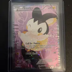 Pokemon TCG Emolga RC23/25 Full Art Holo Card Legendary Treasures WATER DAMAGE - Image 1