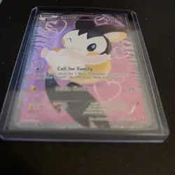 Pokemon TCG Emolga RC23/25 Full Art Holo Card Legendary Treasures WATER DAMAGE - Image 2