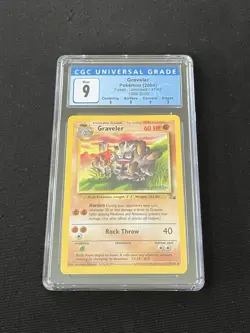 Pokemon TCG Graveler Fossil Set, Uncommon Card 37/62 CGC Graded 9 Blue Label - Image 2