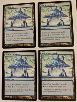 MTG English Magic Cards LP 4x SEAT OF THE SYNOD x4 Mirrodin - Artifact Land - Image 1