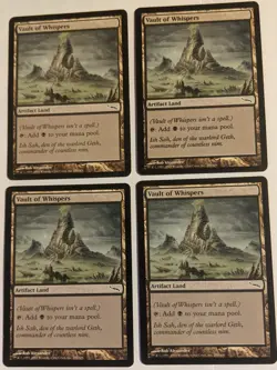 MTG English Magic Cards Light Play VAULT OF WHISPERS x4 Mirrodin - Artifact Land - Image 1