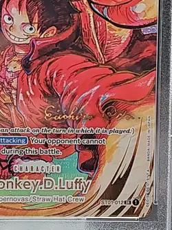 One Piece Monkey D. Luffy 1st Anniversary Signed Card ST01-012 Oda PSA 10 - Image 2