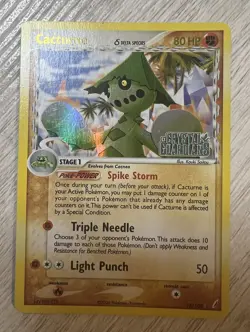 Pokemon Card - Cacturne Crystal Guardians 15/100 Reverse Holo Rare Stamped - Image 1