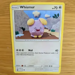 WHISMUR 117/168 POKEMON CARD (CELESTIAL STORM SET) ASAKO ITO CROCHET - Image 1