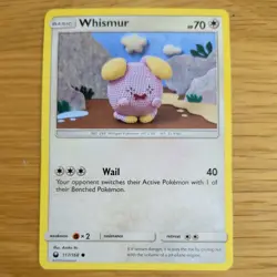 WHISMUR 117/168 POKEMON CARD (CELESTIAL STORM SET) ASAKO ITO CROCHET - Image 2