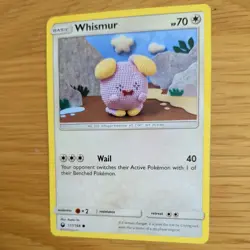 WHISMUR 117/168 POKEMON CARD (CELESTIAL STORM SET) ASAKO ITO CROCHET - Image 4