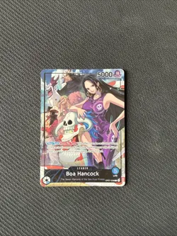 One Piece TCG Boa Hancock Alt Art Leader Card OP07-038 PSA Edition - Image 1