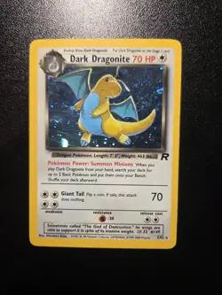 Pokemon Dark Dragonite Holo Rare TCG Card 5/82 MP/HP Team Rocket - Image 1