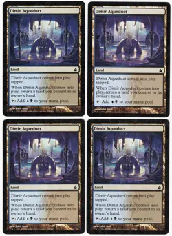 Dimir Aqueduct x4 4x 2005 Ravnica: City of Guilds PLAYSET Common Land MTG LP AZ3 - Image 1